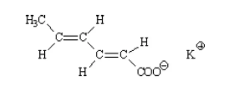 Cấu trúc potassium sorbate