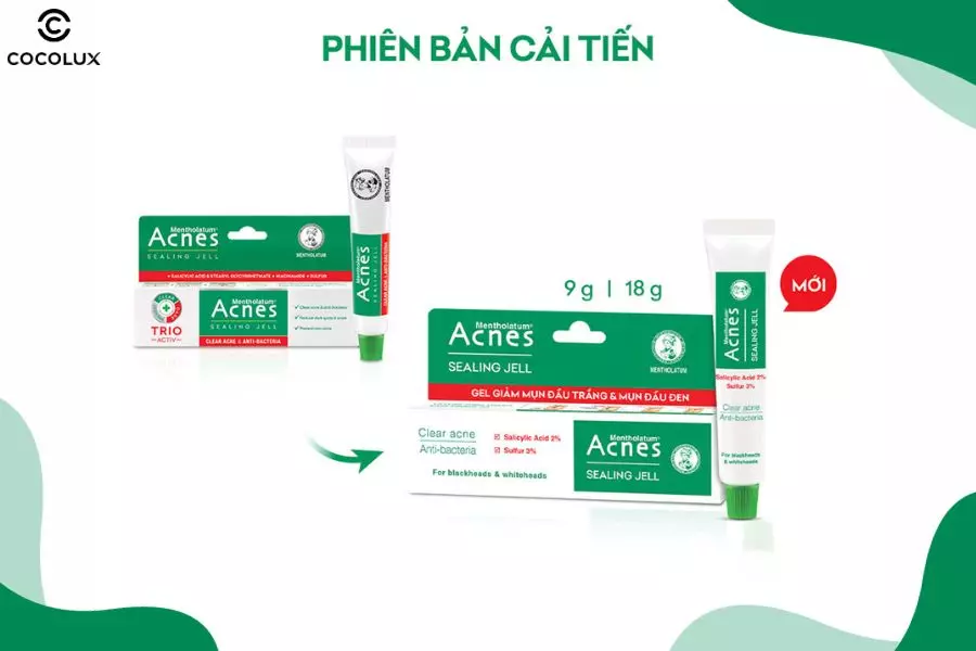 Thiết kế của Gel dưỡng Acnes kháng khuẩn, ngăn ngừa và giảm mụn