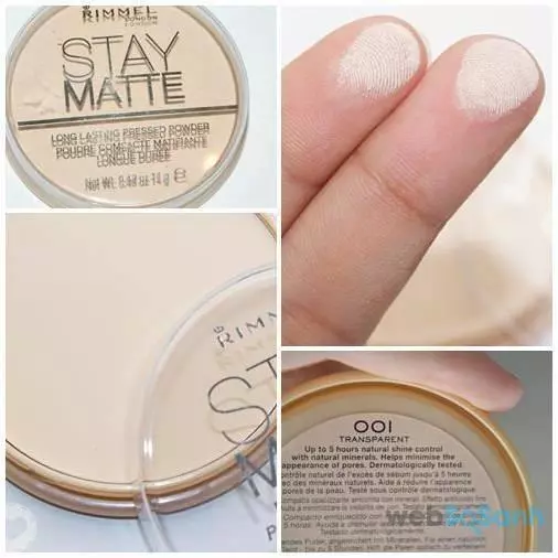 phấn phủ kiềm dầu giá rẻ Rimmel Stay Matte