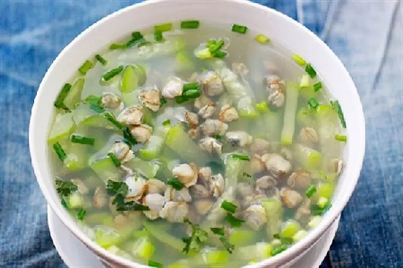 Canh ngao nấu bầu