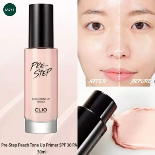 Sản phẩm kem lót Clio Pre-step Peach Tone UpToneUp nổi tiếng