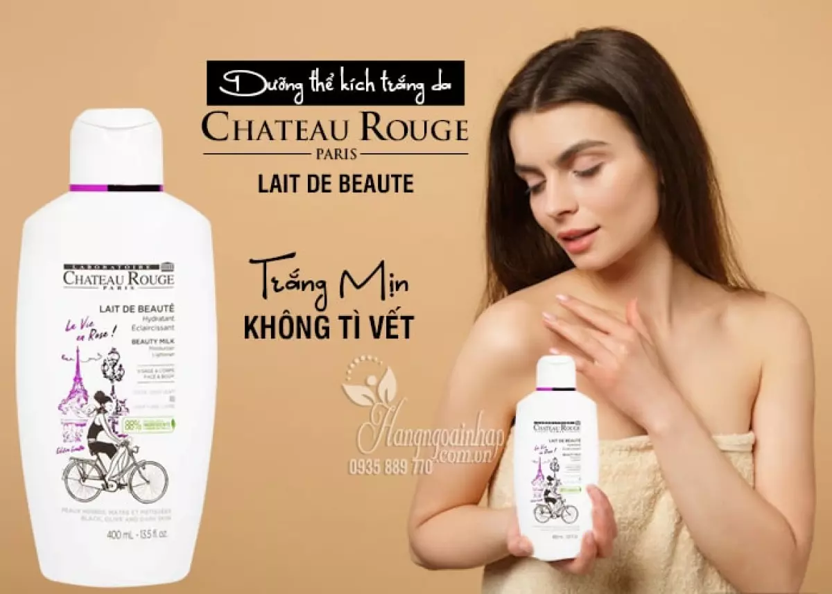 Dưỡng thể kích trắng da Chateau Rouge Paris Lait De Beaute