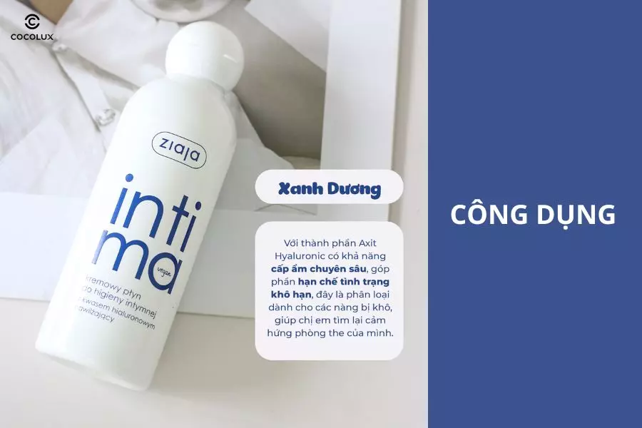 Công dụng của dung dịch vệ sinh Ziaja Intima Xanh Dương