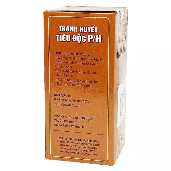 Thanh huyết tiêu độc P/H - Lương huyết, giải độc gan