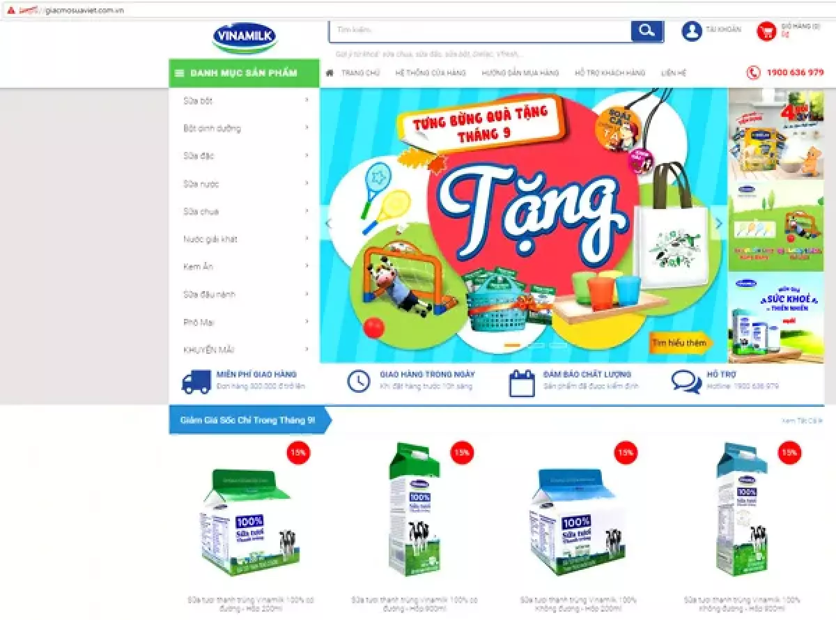 Vinamilk ra mắt website thương mại điện tử "Giấc Mơ Sữa Việt"