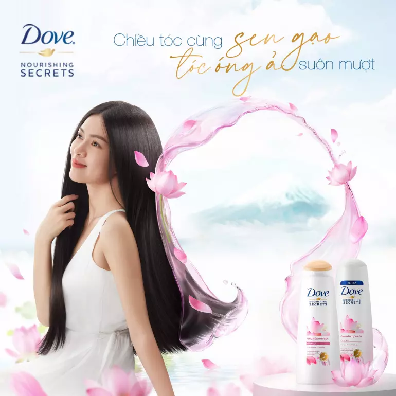 Dầu xả “óng mềm tự nhiên” của Dove