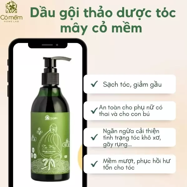 Dầu gội thảo dược tóc mây Cỏ mềm