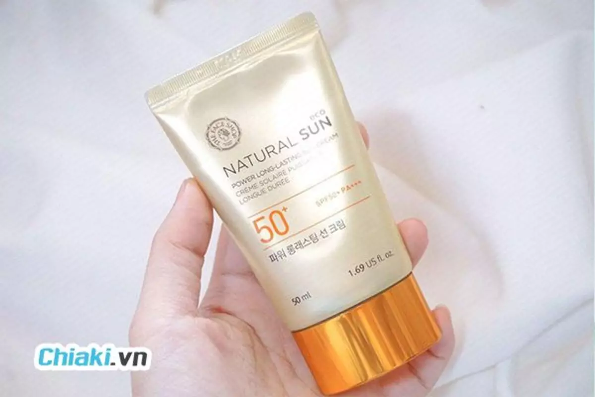 Kết cấu mịn, mỏng của kem chống nắng The Face Shop Power Long Lasting SPF50+