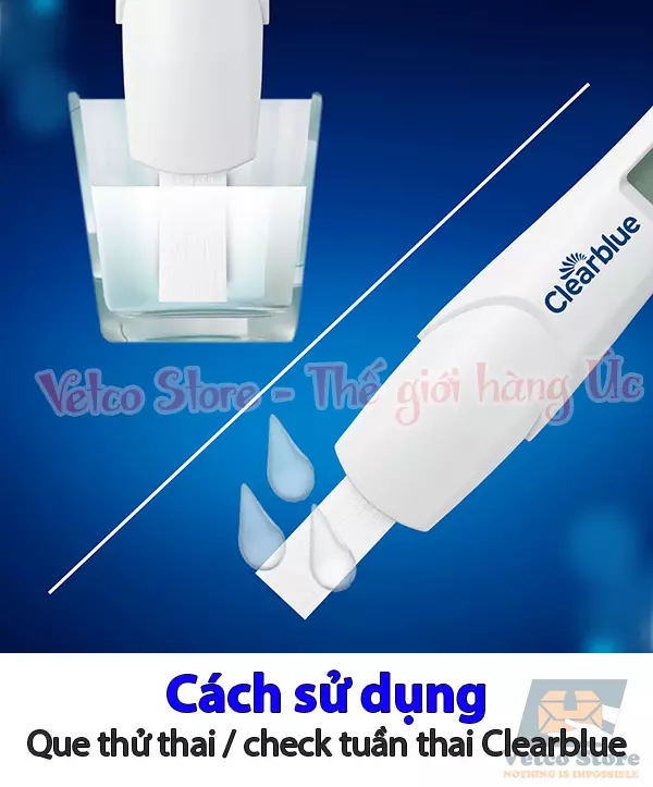 Set 2 Que Thử Thai Điện Tử Phát Hiện Cực Sớm + 1 Que Check Tuần Thai Clearblue