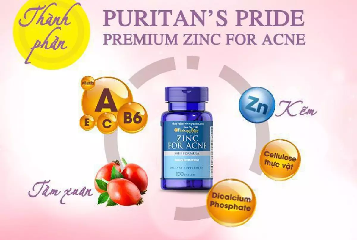 Puritan’s Pride Premium Zinc For Acne là sản phẩm gì