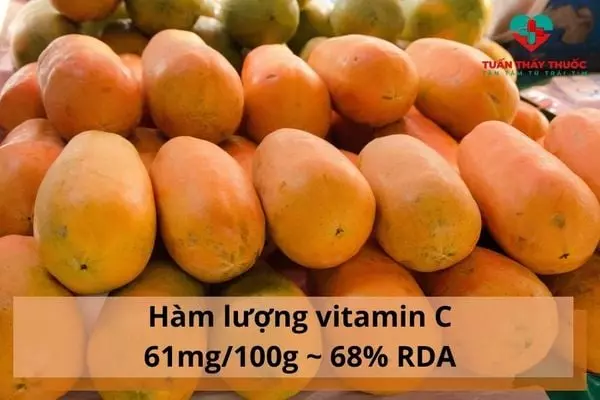 Bưởi chứa nhiều nước và đặc biệt là vitamin C.