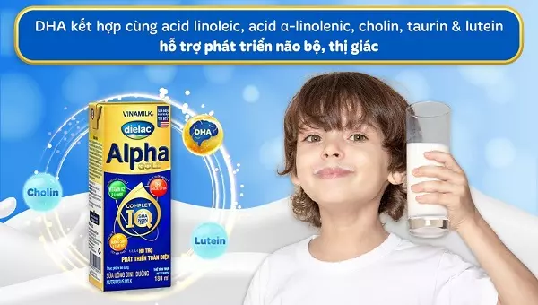 Sữa pha sẵn Dielac Alpha Gold hộp 180ml cho trẻ 1 tuổi trở lên