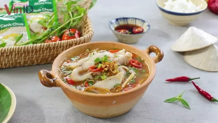 Nguyên liệu để nấu canh chua cá hú rau nhút