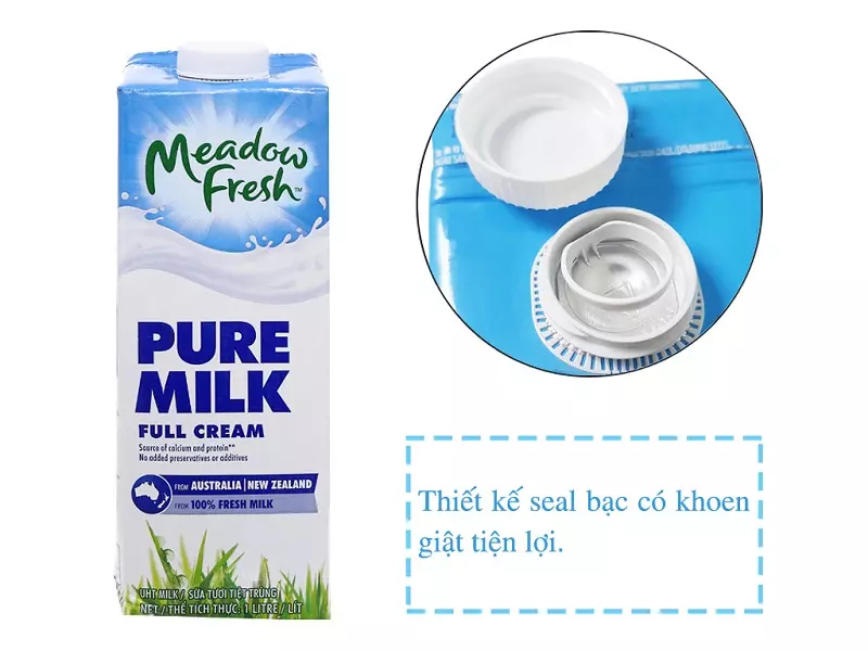 Sữa tươi Meadow Fresh Pure Milk Nguyên Kem 1L