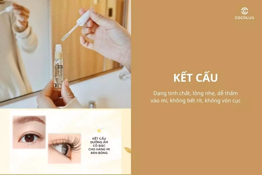 Kết cấu của tinh chất dưỡng mi DHC Eyelash Tonic