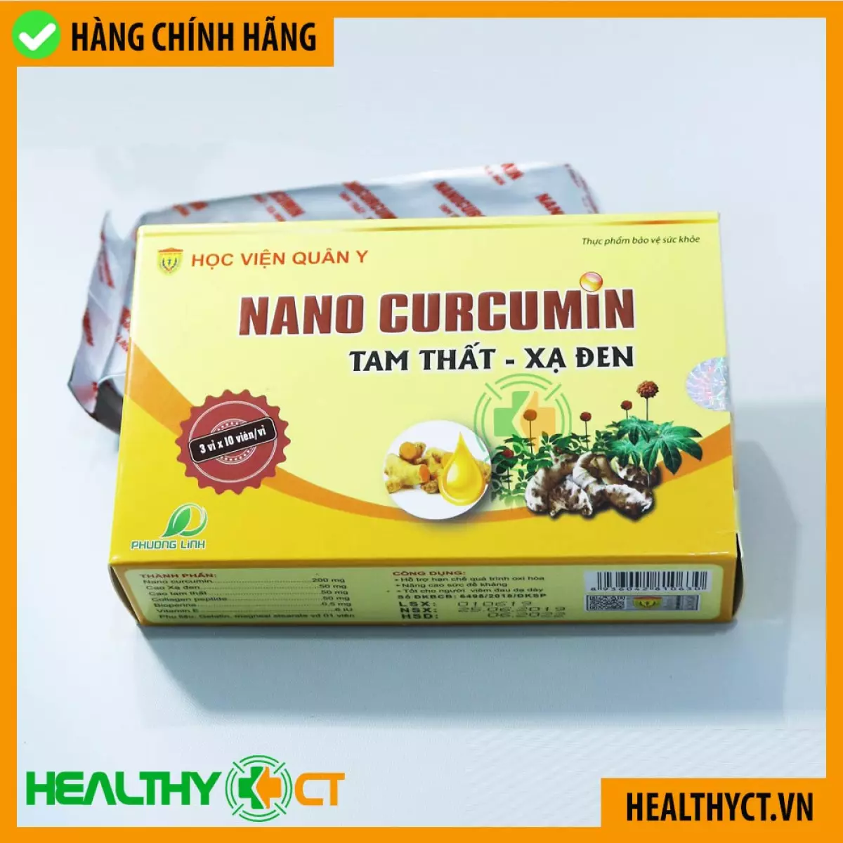 Nano Curcumin Tam Thất Xạ Đen Học Viện Quân Y