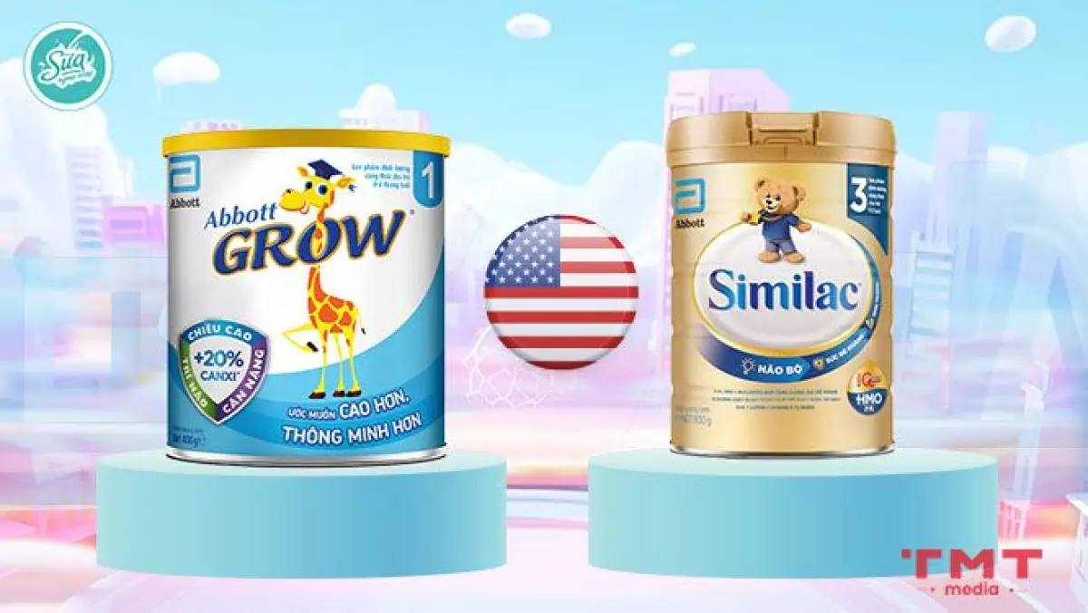 Thương hiệu sữa Abbott Grow và Similac