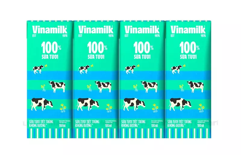 Sữa tươi tiệt trùng Vinamilk 100% ít đường