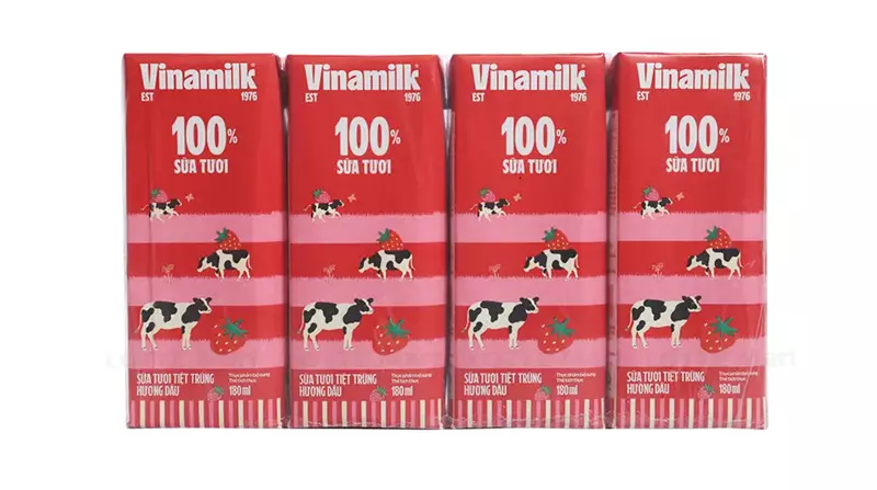 Sữa tươi tiệt trùng Vinamilk 100% hương dâu