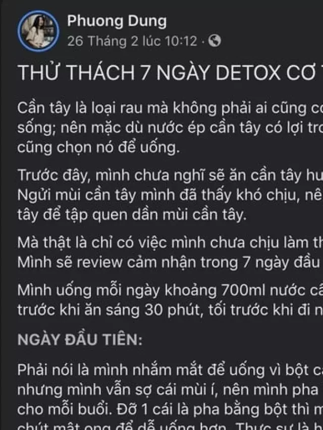   Uống nước ép cần tây thực sự giúp bạn giảm cân?