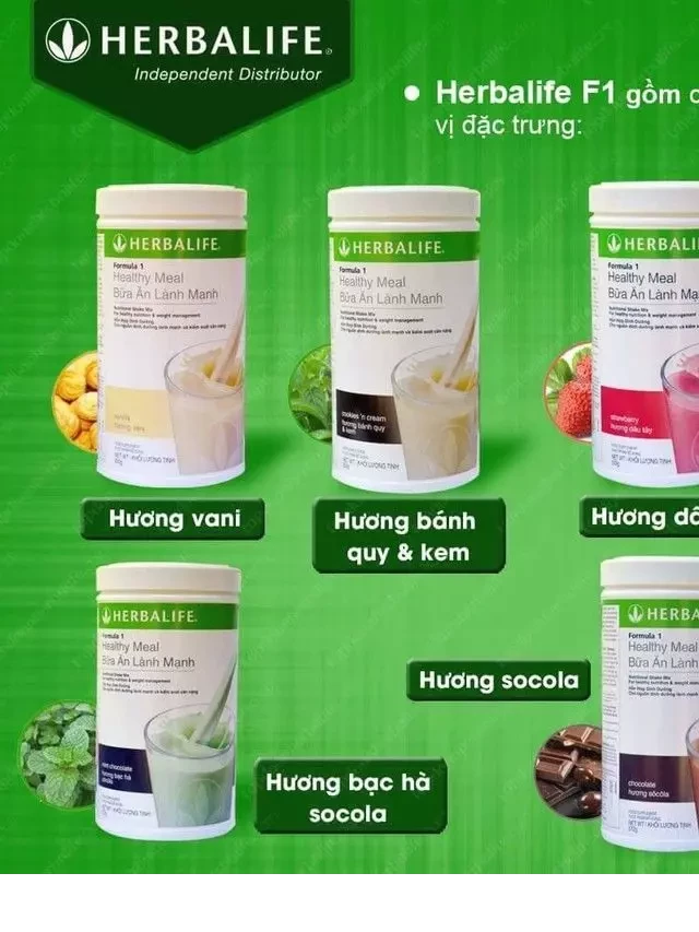   BỘ 3 SẢN PHẨM HERBALIFE GIẢM CÂN: F1, PP VÀ TRÀ THẢO MỘC CÔ ĐẶC