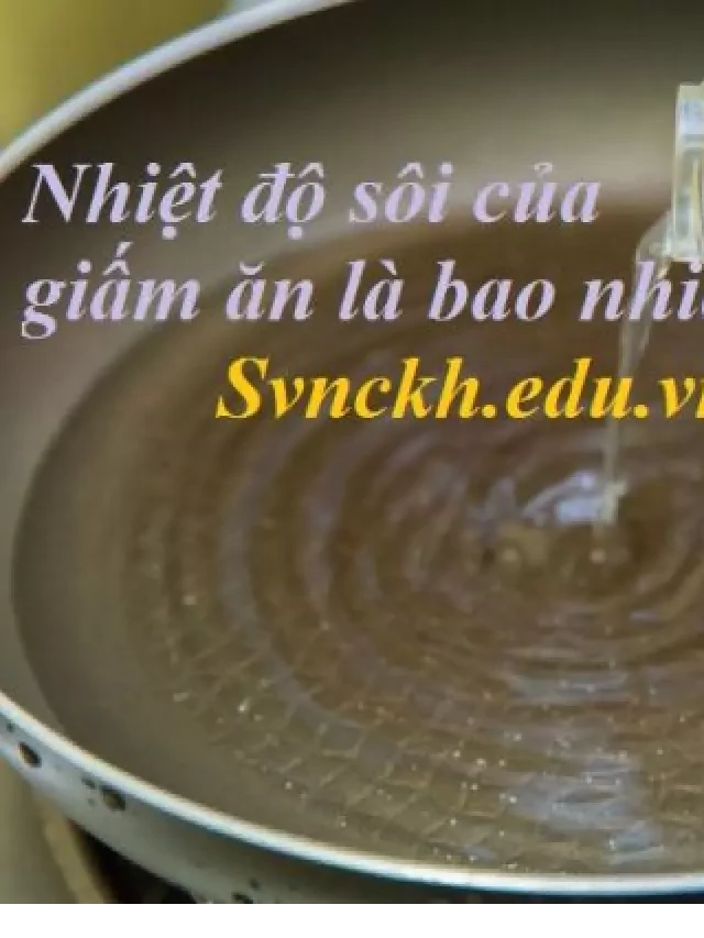   Nhiệt độ sôi của giấm là bao nhiêu? Tính chất vật lý CH3COOH