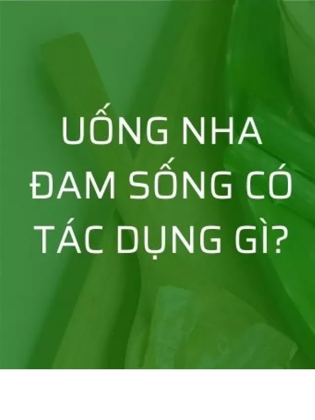   Uống nha đam sống có tác dụng gì? – Giải đáp | Phương Thị