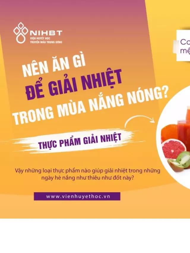   Ẩm thực giải nhiệt trong mùa nắng nóng