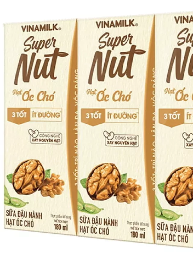   Sữa đậu nành, óc chó Vinamilk 48 hộp 180ml: Dinh dưỡng thơm ngon cho sức khỏe mỗi ngày