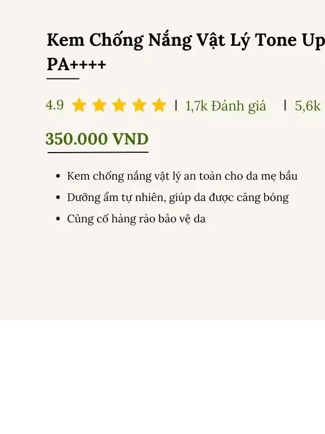   09+ Kem chống nắng dành cho bà bầu "thần dược" bao chị em