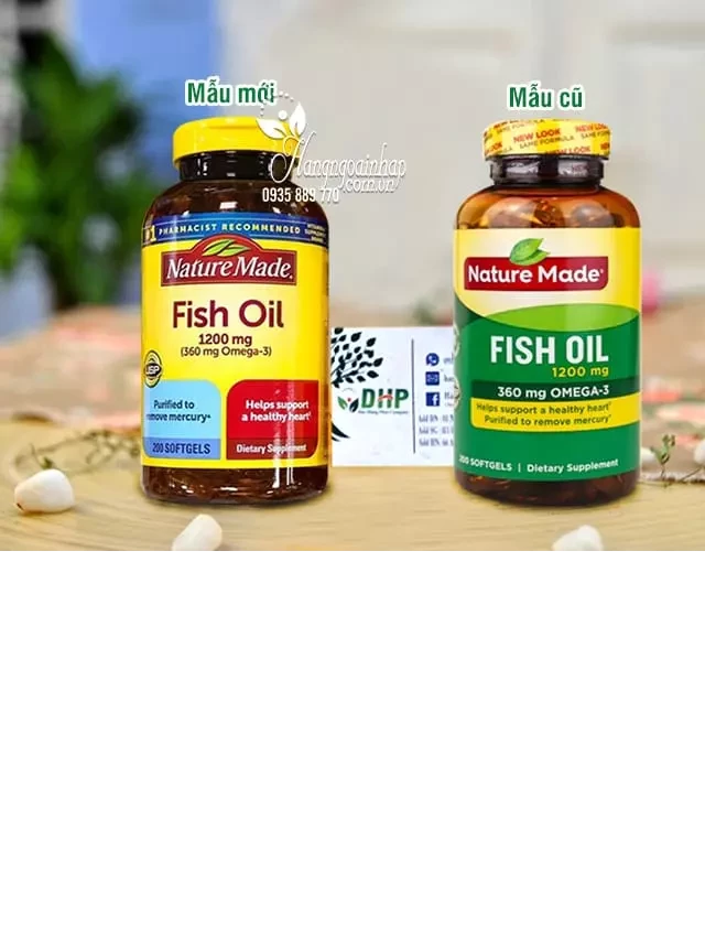   Dầu Cá Nature Made Fish Oil 1200mg 360mg Omega 3: Giúp Bảo Vệ Sức Khỏe Tim Mạch và Tăng Cường Trí Nhớ