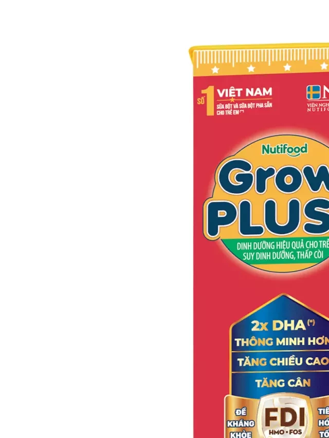   Sữa Uống Dinh Dưỡng Nutifood GrowPlus+ Đỏ (4x180ml) 1Y+ - Sức Khỏe và Phát Triển Toàn Diện Cho Bé