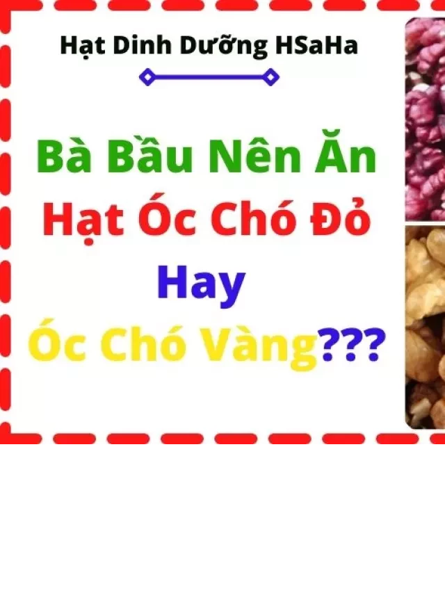   Bà Bầu Nên Ăn Óc Chó Đỏ Hay Vàng? Loại Nào Tốt Nhất? [Giải Đáp]