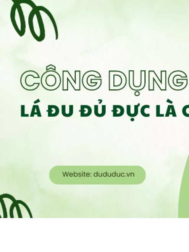   Công dụng tuyệt vời của lá đu đủ đực cho sức khỏe